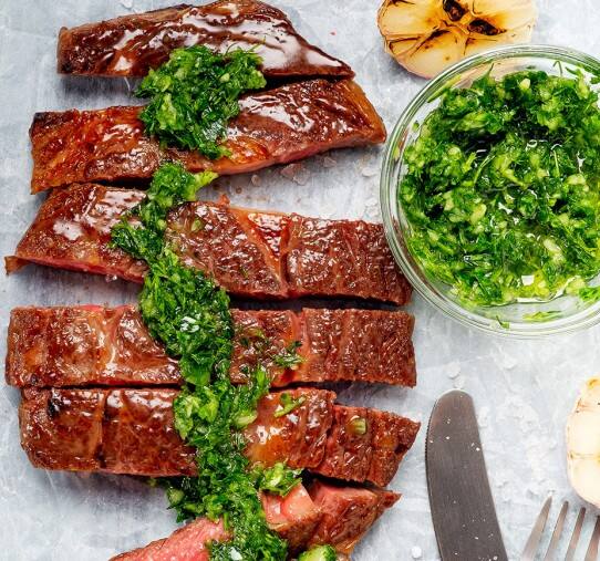 Biefstuk chimichurri met groene groentes Gezond recept