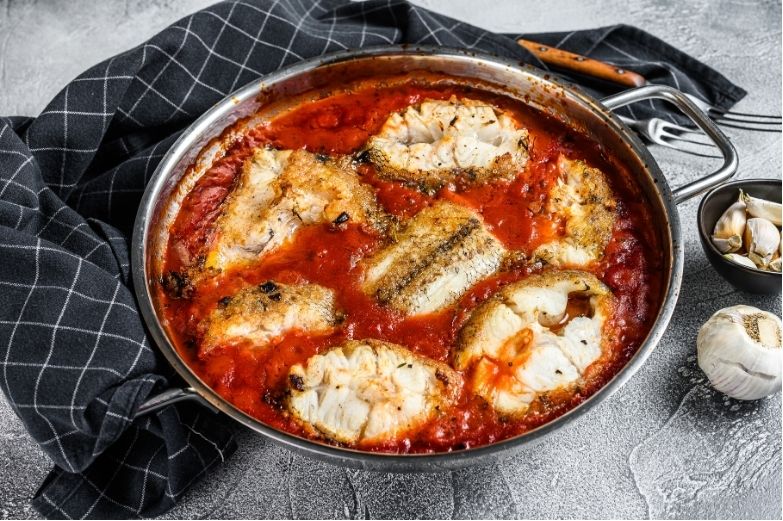 Kabeljauwfilet in tomatensaus Recept kabeljauwfilet in tomatensaus